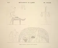 Picture 407 of 510 from Monuments de l'Égypte et de la Nubie, d'après les dessins exécutés sur les lieux sous la direction de Champollion-le-jeune, et les descriptions autographes qu'il en a rédigées; pub. sous les auspices de M. Guizot et de M. Thiers ... par une commission spéciale. Planches (1835), leaf 408