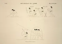 Picture 415 of 510 from Monuments de l'Égypte et de la Nubie, d'après les dessins exécutés sur les lieux sous la direction de Champollion-le-jeune, et les descriptions autographes qu'il en a rédigées; pub. sous les auspices de M. Guizot et de M. Thiers ... par une commission spéciale. Planches (1835), leaf 416