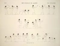 Picture 418 of 510 from Monuments de l'Égypte et de la Nubie, d'après les dessins exécutés sur les lieux sous la direction de Champollion-le-jeune, et les descriptions autographes qu'il en a rédigées; pub. sous les auspices de M. Guizot et de M. Thiers ... par une commission spéciale. Planches (1835), leaf 419