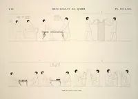 Picture 420 of 510 from Monuments de l'Égypte et de la Nubie, d'après les dessins exécutés sur les lieux sous la direction de Champollion-le-jeune, et les descriptions autographes qu'il en a rédigées; pub. sous les auspices de M. Guizot et de M. Thiers ... par une commission spéciale. Planches (1835), leaf 421