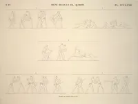Picture 423 of 510 from Monuments de l'Égypte et de la Nubie, d'après les dessins exécutés sur les lieux sous la direction de Champollion-le-jeune, et les descriptions autographes qu'il en a rédigées; pub. sous les auspices de M. Guizot et de M. Thiers ... par une commission spéciale. Planches (1835), leaf 424