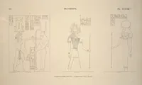 Picture 43 of 510 from Monuments de l'Égypte et de la Nubie, d'après les dessins exécutés sur les lieux sous la direction de Champollion-le-jeune, et les descriptions autographes qu'il en a rédigées; pub. sous les auspices de M. Guizot et de M. Thiers ... par une commission spéciale. Planches (1835), leaf 43