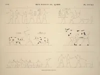 Picture 447 of 510 from Monuments de l'Égypte et de la Nubie, d'après les dessins exécutés sur les lieux sous la direction de Champollion-le-jeune, et les descriptions autographes qu'il en a rédigées; pub. sous les auspices de M. Guizot et de M. Thiers ... par une commission spéciale. Planches (1835), leaf 448