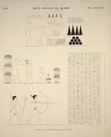 Picture 452 of 510 from Monuments de l'Égypte et de la Nubie, d'après les dessins exécutés sur les lieux sous la direction de Champollion-le-jeune, et les descriptions autographes qu'il en a rédigées; pub. sous les auspices de M. Guizot et de M. Thiers ... par une commission spéciale. Planches (1835), leaf 453