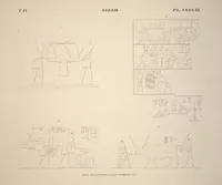 Picture 470 of 510 from Monuments de l'Égypte et de la Nubie, d'après les dessins exécutés sur les lieux sous la direction de Champollion-le-jeune, et les descriptions autographes qu'il en a rédigées; pub. sous les auspices de M. Guizot et de M. Thiers ... par une commission spéciale. Planches (1835), leaf 471