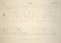 Picture 473 of 510 from Monuments de l'Égypte et de la Nubie, d'après les dessins exécutés sur les lieux sous la direction de Champollion-le-jeune, et les descriptions autographes qu'il en a rédigées; pub. sous les auspices de M. Guizot et de M. Thiers ... par une commission spéciale. Planches (1835), leaf 474