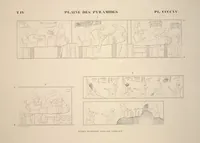 Picture 474 of 510 from Monuments de l'Égypte et de la Nubie, d'après les dessins exécutés sur les lieux sous la direction de Champollion-le-jeune, et les descriptions autographes qu'il en a rédigées; pub. sous les auspices de M. Guizot et de M. Thiers ... par une commission spéciale. Planches (1835), leaf 475