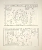 Picture 48 of 510 from Monuments de l'Égypte et de la Nubie, d'après les dessins exécutés sur les lieux sous la direction de Champollion-le-jeune, et les descriptions autographes qu'il en a rédigées; pub. sous les auspices de M. Guizot et de M. Thiers ... par une commission spéciale. Planches (1835), leaf 48