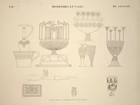 Picture 484 of 510 from Monuments de l'Égypte et de la Nubie, d'après les dessins exécutés sur les lieux sous la direction de Champollion-le-jeune, et les descriptions autographes qu'il en a rédigées; pub. sous les auspices de M. Guizot et de M. Thiers ... par une commission spéciale. Planches (1835), leaf 485