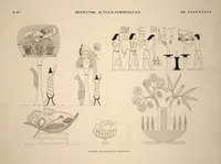 Picture 498 of 510 from Monuments de l'Égypte et de la Nubie, d'après les dessins exécutés sur les lieux sous la direction de Champollion-le-jeune, et les descriptions autographes qu'il en a rédigées; pub. sous les auspices de M. Guizot et de M. Thiers ... par une commission spéciale. Planches (1835), leaf 499