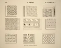 An illustration from Monuments de l'Égypte et de la Nubie, d'après les dessins exécutés sur les lieux sous la direction de Champollion-le-jeune, et les descriptions autographes qu'il en a rédigées; pub. sous les auspices de M. Guizot et de M. Thiers ... par une commission spéciale. Planches (1835)