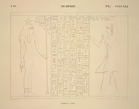 Picture 505 of 510 from Monuments de l'Égypte et de la Nubie, d'après les dessins exécutés sur les lieux sous la direction de Champollion-le-jeune, et les descriptions autographes qu'il en a rédigées; pub. sous les auspices de M. Guizot et de M. Thiers ... par une commission spéciale. Planches (1835), leaf 507