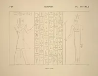 Picture 506 of 510 from Monuments de l'Égypte et de la Nubie, d'après les dessins exécutés sur les lieux sous la direction de Champollion-le-jeune, et les descriptions autographes qu'il en a rédigées; pub. sous les auspices de M. Guizot et de M. Thiers ... par une commission spéciale. Planches (1835), leaf 508