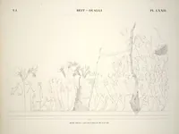 Picture 83 of 510 from Monuments de l'Égypte et de la Nubie, d'après les dessins exécutés sur les lieux sous la direction de Champollion-le-jeune, et les descriptions autographes qu'il en a rédigées; pub. sous les auspices de M. Guizot et de M. Thiers ... par une commission spéciale. Planches (1835), leaf 83