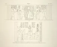 Picture 90 of 510 from Monuments de l'Égypte et de la Nubie, d'après les dessins exécutés sur les lieux sous la direction de Champollion-le-jeune, et les descriptions autographes qu'il en a rédigées; pub. sous les auspices de M. Guizot et de M. Thiers ... par une commission spéciale. Planches (1835), leaf 90