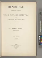 Picture 1 of 350 from Dendérah : description générale du grand temple de cette ville (1870), leaf 1