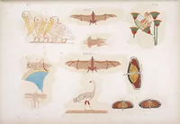 An illustration from I monumenti dell'Egitto e della Nubia disegnati dalla spedizione scientifico-letteraria toscana in Egitto; distribuiti in ordine di materie interpretati ed illustrati dal dottore Ippolito Rosellini (1832)