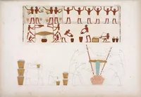 Picture 214 of 403 from I monumenti dell'Egitto e della Nubia disegnati dalla spedizione scientifico-letteraria toscana in Egitto; distribuiti in ordine di materie interpretati ed illustrati dal dottore Ippolito Rosellini (1832), leaf 218
