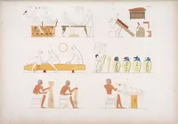 Picture 222 of 403 from I monumenti dell'Egitto e della Nubia disegnati dalla spedizione scientifico-letteraria toscana in Egitto; distribuiti in ordine di materie interpretati ed illustrati dal dottore Ippolito Rosellini (1832), leaf 226
