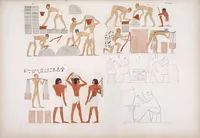 An illustration from I monumenti dell'Egitto e della Nubia disegnati dalla spedizione scientifico-letteraria toscana in Egitto; distribuiti in ordine di materie interpretati ed illustrati dal dottore Ippolito Rosellini (1832)