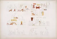 An illustration from I monumenti dell'Egitto e della Nubia disegnati dalla spedizione scientifico-letteraria toscana in Egitto; distribuiti in ordine di materie interpretati ed illustrati dal dottore Ippolito Rosellini (1832)