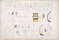 Picture 254 of 403 from I monumenti dell'Egitto e della Nubia disegnati dalla spedizione scientifico-letteraria toscana in Egitto; distribuiti in ordine di materie interpretati ed illustrati dal dottore Ippolito Rosellini (1832), leaf 258