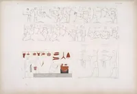An illustration from I monumenti dell'Egitto e della Nubia disegnati dalla spedizione scientifico-letteraria toscana in Egitto; distribuiti in ordine di materie interpretati ed illustrati dal dottore Ippolito Rosellini (1832)