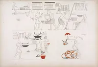 An illustration from I monumenti dell'Egitto e della Nubia disegnati dalla spedizione scientifico-letteraria toscana in Egitto; distribuiti in ordine di materie interpretati ed illustrati dal dottore Ippolito Rosellini (1832)