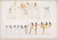 An illustration from I monumenti dell'Egitto e della Nubia disegnati dalla spedizione scientifico-letteraria toscana in Egitto; distribuiti in ordine di materie interpretati ed illustrati dal dottore Ippolito Rosellini (1832)
