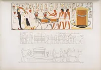 An illustration from I monumenti dell'Egitto e della Nubia disegnati dalla spedizione scientifico-letteraria toscana in Egitto; distribuiti in ordine di materie interpretati ed illustrati dal dottore Ippolito Rosellini (1832)