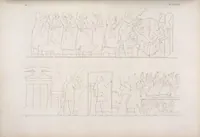 An illustration from I monumenti dell'Egitto e della Nubia disegnati dalla spedizione scientifico-letteraria toscana in Egitto; distribuiti in ordine di materie interpretati ed illustrati dal dottore Ippolito Rosellini (1832)