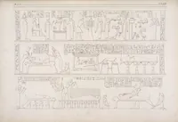 Picture 339 of 403 from I monumenti dell'Egitto e della Nubia disegnati dalla spedizione scientifico-letteraria toscana in Egitto; distribuiti in ordine di materie interpretati ed illustrati dal dottore Ippolito Rosellini (1832), leaf 343
