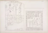 Picture 353 of 403 from I monumenti dell'Egitto e della Nubia disegnati dalla spedizione scientifico-letteraria toscana in Egitto; distribuiti in ordine di materie interpretati ed illustrati dal dottore Ippolito Rosellini (1832), leaf 357