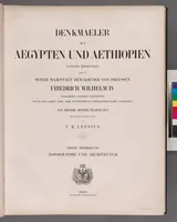 Picture 2 of 45 from Denkmaeler aus Aegypten und Aethiopien nach den Zeichnungen der von seiner Majestat dem Koenige von Preussen Friedrich Wilhelm IV nach diesen Landern gesendeten und in den Jahren 1842-1845 ausgefuhrten wissenschaftlichen Expedition (1849), leaf 2
