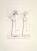 Picture 110 of 355 from Monument de Ninive, découvert et décrit par M.P.E. Botta; mesuré et dessiné par M.E. Flandin. Ouvrage publié par ordre du gouvernement sous les auspices de M. le ministre de l'intérieur et sous la direction d'une commission de l'Institut (1849), leaf 111