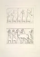 Picture 138 of 355 from Monument de Ninive, découvert et décrit par M.P.E. Botta; mesuré et dessiné par M.E. Flandin. Ouvrage publié par ordre du gouvernement sous les auspices de M. le ministre de l'intérieur et sous la direction d'une commission de l'Institut (1849), leaf 139