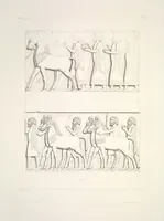 Picture 139 of 355 from Monument de Ninive, découvert et décrit par M.P.E. Botta; mesuré et dessiné par M.E. Flandin. Ouvrage publié par ordre du gouvernement sous les auspices de M. le ministre de l'intérieur et sous la direction d'une commission de l'Institut (1849), leaf 140