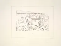 An illustration from Monument de Ninive, découvert et décrit par M.P.E. Botta; mesuré et dessiné par M.E. Flandin. Ouvrage publié par ordre du gouvernement sous les auspices de M. le ministre de l'intérieur et sous la direction d'une commission de l'Institut (1849)