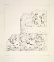 Picture 69 of 355 from Monument de Ninive, découvert et décrit par M.P.E. Botta; mesuré et dessiné par M.E. Flandin. Ouvrage publié par ordre du gouvernement sous les auspices de M. le ministre de l'intérieur et sous la direction d'une commission de l'Institut (1849), leaf 70