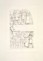 Picture 94 of 355 from Monument de Ninive, découvert et décrit par M.P.E. Botta; mesuré et dessiné par M.E. Flandin. Ouvrage publié par ordre du gouvernement sous les auspices de M. le ministre de l'intérieur et sous la direction d'une commission de l'Institut (1849), leaf 95