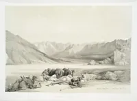 An illustration from The Holy Land, Syria, Idumea, Arabia, Egypt and Nubia. From drawings made on the spot by David Roberts ... With historical descriptions by the Revd. George Croly ... Lithographed by Louis Haghe (1842)