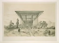 An illustration from Voyage en Perse de mm. Eugène Flandin, peintre, et Pascal Coste, architecte, entrepris par ordre de m. le ministre des affaires étrangères, d'après les instructions dressées par l'Institut. Publié sous les auspices de m. le ministre de l'intérieur (1851)