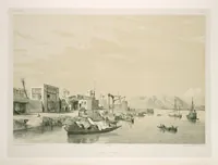 An illustration from Voyage en Perse de mm. Eugène Flandin, peintre, et Pascal Coste, architecte, entrepris par ordre de m. le ministre des affaires étrangères, d'après les instructions dressées par l'Institut. Publié sous les auspices de m. le ministre de l'intérieur (1851)