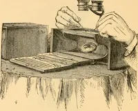 An illustration from The microscope : its history, construction, and application, being a familiar introduction to the use of the instrument, and the study of microscopial science / By Jabez Hogg ... with upwards of five hundred engravings and coloured illustrations by Tuffen West. (1867)