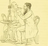 An illustration from Laryngoscopy and rhinoscopy and the diagnosis and treatment of the diseases of the throat and nose / by Prosser James, M.D. (1888)