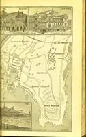 An illustration from B. Bradshaw's Dictionary of mineral waters, climatic health resorts, sea baths, and hydropathic establishments : giving the summer and winter residences of doctors, hotels which can be recommended with confidence, and other useful information : with a map printed in 11 colours, showing the stations named, and an itinerary of the quickest and cheapest routes by rail, boats, carriages, etc., and seven smaller maps and plans. (1884)