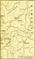 An illustration from B. Bradshaw's Dictionary of mineral waters, climatic health resorts, sea baths, and hydropathic establishments : giving the summer and winter residences of doctors, hotels which can be recommended with confidence, and other useful information : with a map printed in 11 colours, showing the stations named, and an itinerary of the quickest and cheapest routes by rail, boats, carriages, etc., and seven smaller maps and plans. (1884)