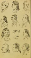 An illustration from Essays on physiognomy : designed to promote the knowledge and the love of mankind / written in the German language by John Caspar Lavater ; and translated into English by Thomas Holcroft ; to which are added, One hundred physiognomonical rules, a posthumous work by Mr. Lavater ; and memoirs of the life of the author, compiled principally from the life of Lavater, by G. Gessner. (1848)