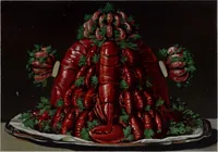 An illustration from The royal cookery book (le livre de cuisine) / by Jules Gouffé ; translated from the French and adapted for English use by Alphonse Gouffé ... comprising domestic and high-class cookery, illustrated with sixteen large plates printed in colours, and one hundred and sixty-one woodcuts from drawing from nature by E. Ronjat. (1868)