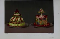 An illustration from The royal cookery book (le livre de cuisine) / by Jules Gouffé ; translated from the French and adapted for English use by Alphonse Gouffé ... comprising domestic and high-class cookery, illustrated with sixteen large plates printed in colours, and one hundred and sixty-one woodcuts from drawing from nature by E. Ronjat. (1868)